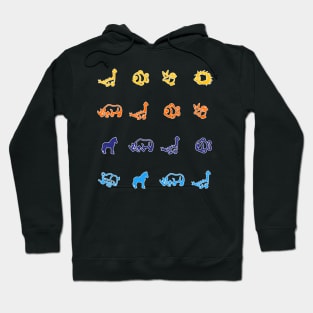 Retro styled Animals Hoodie